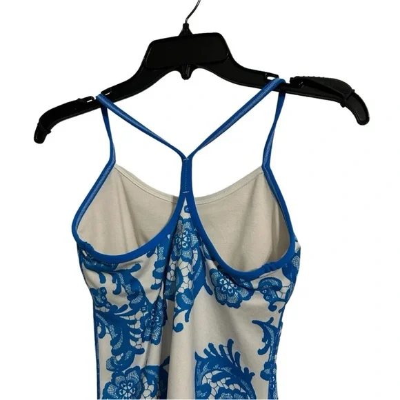 Lululemon Athletica Blue and White power Y tank top - Picture 3 of 6